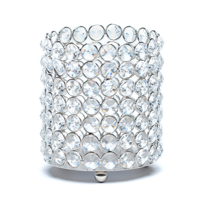 SILVER BLING CANDLE HOLDER
