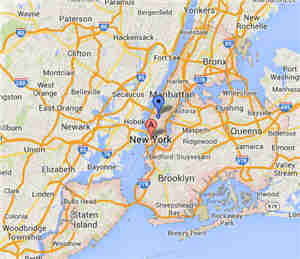 New York City party and tent rentals map