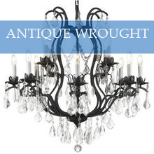 ANTIQUE WROUGHT IRON CHANDELIER