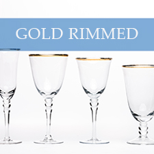 GOLD RIMMED GLASSWARE