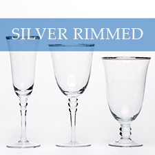 SILVER RIMMED GLASSWARE