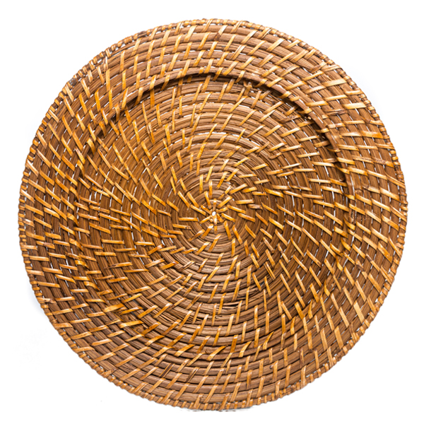 ROUND RATTAN CHARGER