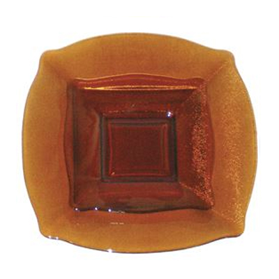 AMBER SCALLOPED PLATE