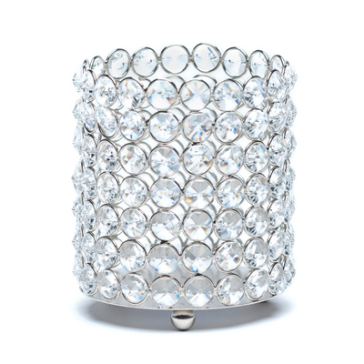 SILVER BLING CANDLE HOLDER