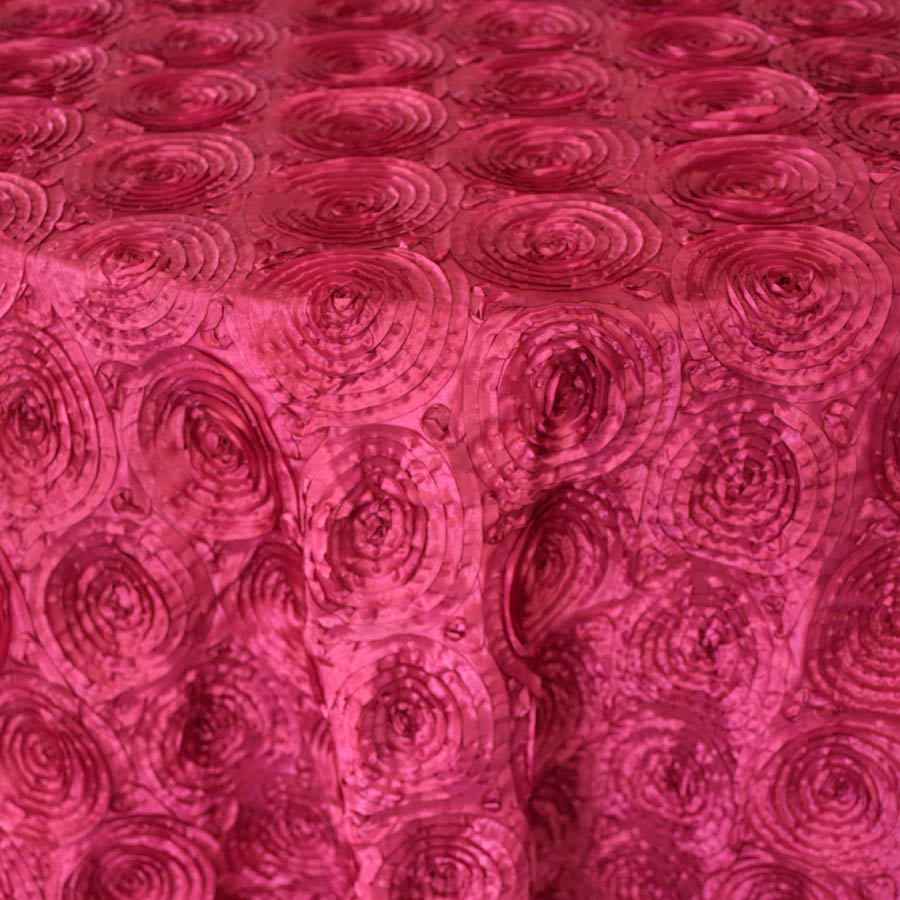 TAFFETA ROSETTE HOT PINK