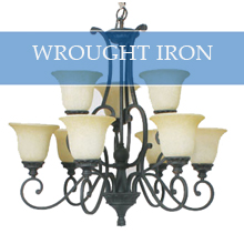 WROUGHT IRON CHANDELIER